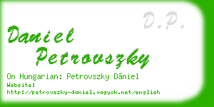 daniel petrovszky business card