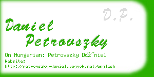 daniel petrovszky business card